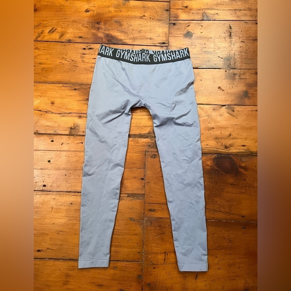Gymshark Flex High-waisted Intense Steel Fit Leggings in Blue / Charcoal EUC